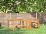 Wooden Chicken Coop with Perches, Doors, Combinable Design, for 2-4 Chickens - Natural Wood Colour T3398P555854