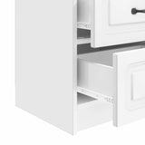 Bedside Cabinet High Gloss White 43 x 34.5 x 44.5 cm 895683