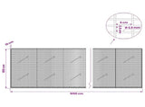 Gabion with 3.5 mm Wire and 5x2.5 cm Mesh 1050x10x100 cm 3461583