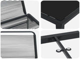 Garden Set 5 pcs Black Metal and Rattan 3422844