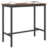 Table Smoked Oak 100 x 50 x 90.5 cm Engineered Wood and Steel 873734