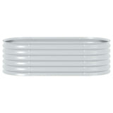 Garden Raised Bed 160x80x44 cm Galvanised Steel Silver 45519