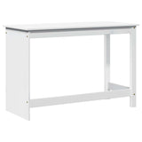 Desk White 112 x 50 x 75 cm Solid Pine Wood 42028373