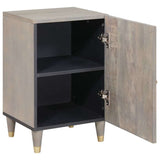 Bathroom Cabinet Grey 38 x 33 x 58 cm Solid Mango Wood 4018793