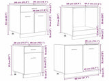 Kitchen Cabinet Set Lyon 8 pcs Smoked oak Engineered Wood 3388348