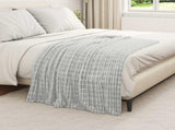 Throw Blankets 6 pcs Grey 150 x 130 cm Fleece 42016953