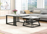 Nest of 2s Square Coffee Coffee Set Nesting Sofa Multi-functional End Side WF308436WAA