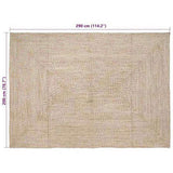 Area Rugs Natural and White 200 x 290 cm Jute 42010483