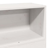 Bookcase Bed without Mattress White 75x190 cm Small Single Solid Wood Pine 3322973
