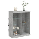 Sideboard with LED Lights Concrete Grey 81x37x100 cm 836717