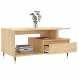 Coffee Table Sonoma Oak 90x49x45 cm Engineered Wood 831015