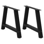 ZNTS Coffee Table Legs A-Shaped 2 pcs Black 70x cm Steel 4012840