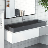 Wash Basin 120x46x11 cm Mineral Cast/Marble Cast Anthracite 155986