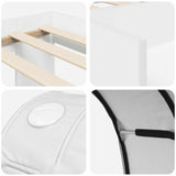 Kids'High Bed Frame with Storage White Engineered Wood 3423599