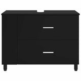 Bathroom Vanity Unit Black 80 x 35 x 60 cm Engineered Wood 889386