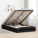 Ottoman Bed Frame without Mattress Black Double Fabric 3310921