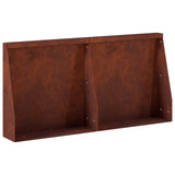 Retaining Wall 2 pcs 40 x 12 x 40 cm Weathering Steel Rusty 8015254