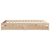 Bed Frame without Mattress 150x200 cm King Size Solid Wood Pine 3301438