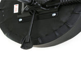 Round Shape Adjustable Salon Stool with Back Black 28184320