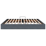 Storage Bed with Mattress Dark Grey 200 x 200 cm Velvet 3370119