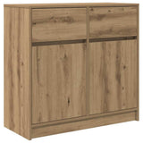Sideboard with Drawer Artisan Oak 80x34x76 cm Engineered Wood 861543