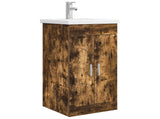 Bathroom Vanity with Sink Smoked Oak 42 x 40 x 84.5 cm 890676