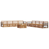 Outdoor Sofa Set 9 pcs Natural Solid Acacia Wood 3373229