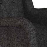 Armchair with Solid Rubber Wood Rocking Legs Black Fabric 329407