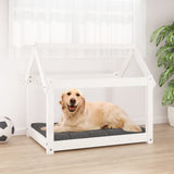 Dog Bed White 81x60x70 cm Solid Wood Pine 822208