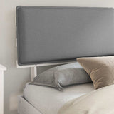 Bed Frame with Upholstered Headboard Light Grey 180 x 200 cm 3398073