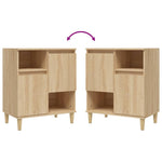 Sideboards 2 pcs Sonoma Oak 60x35x70 cm Engineered Wood 3185722