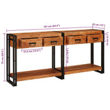 Console Tables 2 pcs Brown 160 x 33 x 75 cm Solid Acacia wood 3324224