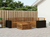 Outdoor Sofa Set 5 pcs Natural 59 x 59 x 37 cm Polyester 3384330