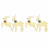 LED Reindeers 4 pcs Gold Fabric 3385893