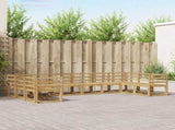 Outdoor Sofa Set 10 pcs White Solid Acacia Wood 3388273