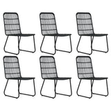 ZNTS 7 Piece Outdoor Dining Set Poly Rattan and Glass 3060247