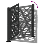 ZNTS Garden Gate Black 105x106 cm Steel Light Design 4100949