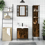 ZNTS 3 Piece Bathroom Cabinet Set Smoked Oak Engineered Wood 3214742