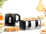 Kettle and Toaster Set, 1.7L 3000W Rapid Boil Jug Kettle with Otter Thermostat, Limescale Filter, 4 T3398P422933