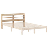 Headboard with Shelves 150 cm Solid Wood Pine 850947