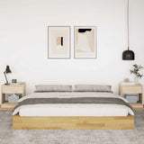Bed Frame without Mattress 200x200 cm Solid Wood Oak 3324127