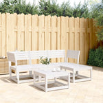 ZNTS 4 Piece Garden Lounge Set White Solid Wood Pine 3216906