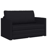 Folding Sofa Bed Black 124 x 71 x 78 cm Faux Leather 42030518