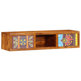 Wall-mounted TV Cabinet Multicolour 100x30x22 Solid Wood Acacia 4016506