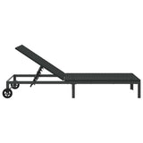 Sunbed Poly Rattan Black 42004129