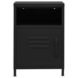 Nightstand Black 35x35x51 cm Steel 336223
