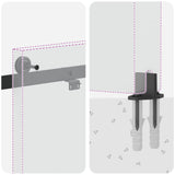Sliding Door Hardware Kit 200 cm Steel Black 42055680