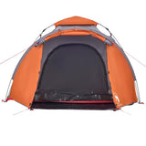 Camping Tent Dome 3-Person Grey and Orange Quick Release 4004228