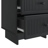 Bedside Cabinet Black 43 x 34.5 x 47.5 cm Engineered Wood 893837