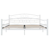 Bed Frame with Headboard White 160x200 cm Metal 285304